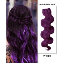 20” #Purple Body Wave Weave Remy Hair Weft Hair Extensions