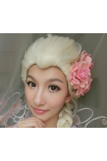 Hair Cap + Blonde Cosplay Wig Party Braid Hair Wigs