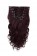 16” 7pcs #99J Dark Plum Red Body Wave 100% Remy Hair Clip In Human Hair Extensions