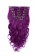 16”  7pcs Purple Body Wave 100% Remy Hair Clip In Hair Extensions