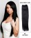 18” Yaki Straight Brazilian Remy Hair Weave Weft Human Hair Extension-#1 Jet Black